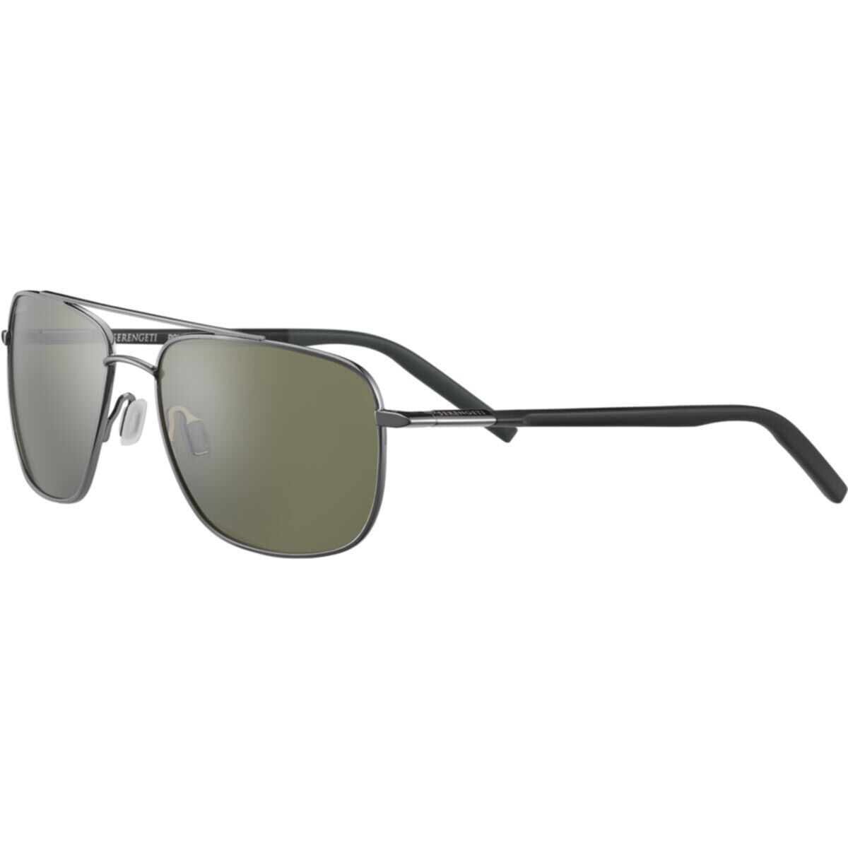TELLARO, Shiny Gunmetal with Black Temples and Grey inside Temple Tips-Mineral Polarized 555nm Cat 3 to 3, hi-res image number null